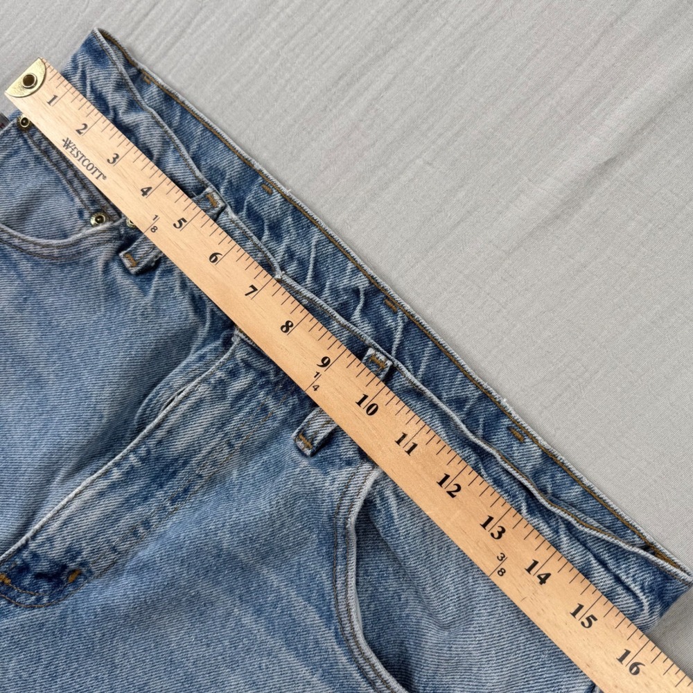 Vtg Y2k Carhartt Men Jean 31x34 Distressed Light Wash Straight Leg Blue Gorpcore - Picture 4 of 7